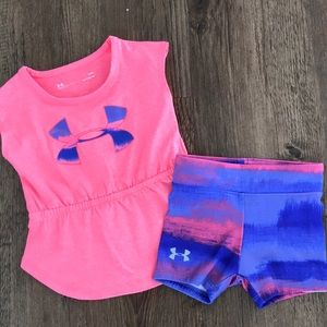 Under armour heat gear 12 month girl set